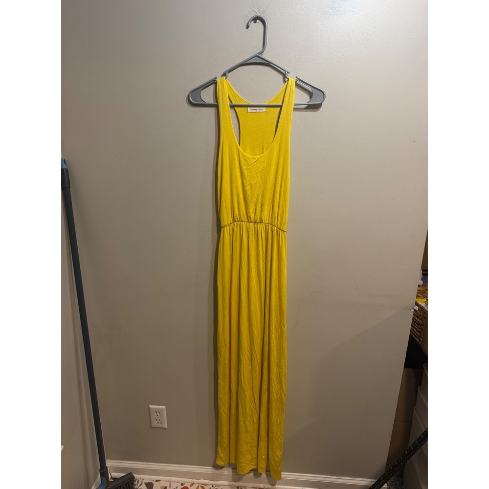 Newbury Kustom Yellow Racerback Maxi Dress Small NKD7043 USA Made